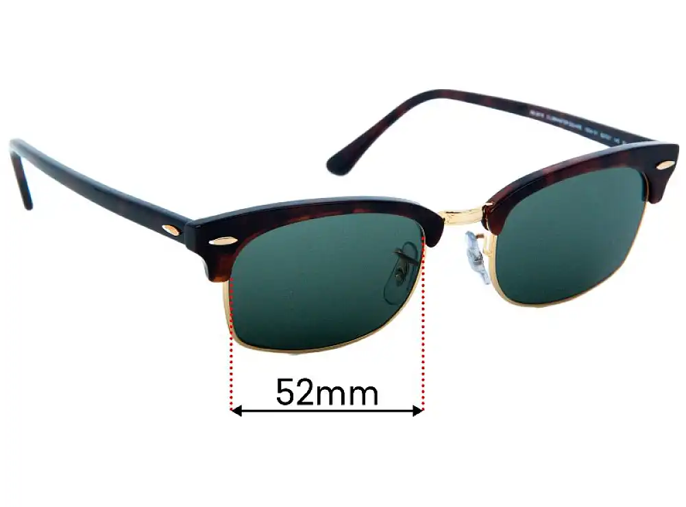 Ray-Ban RB3916 Clubmaster Square 52mm Replacement Lenses